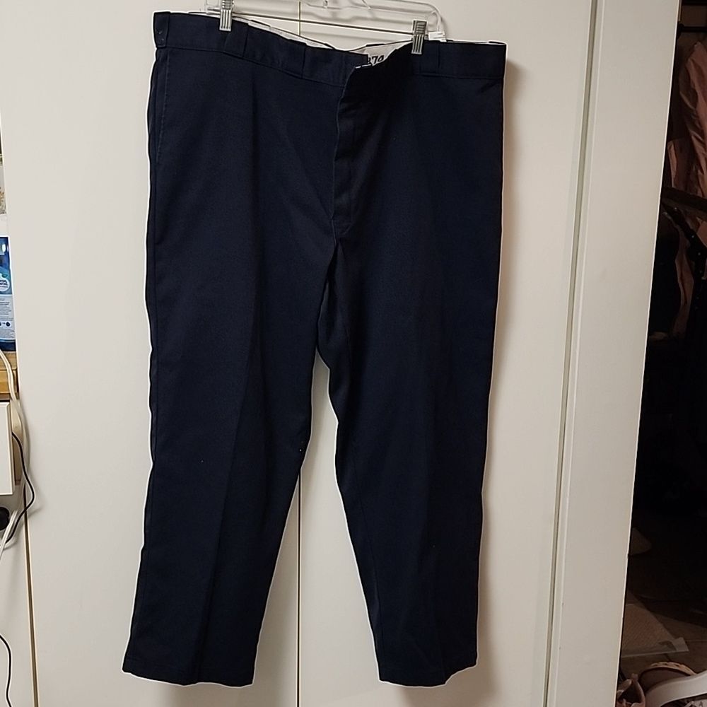 Dickies Mens big and tall  874 original fit flex work navy blue pants 46 x 30